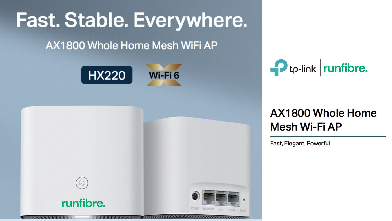 HX220-2, AX1800 Whole Home Mesh WiFi System, TP-LINK